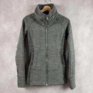 Lululemon Radiant Jacket II Full Zip Funnel Neck Heathered Core Dark Grey Size 2